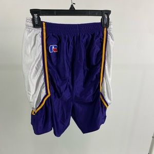 Vintage made In the USA LAKERS color way Russell Athletic Basketball Shorts.